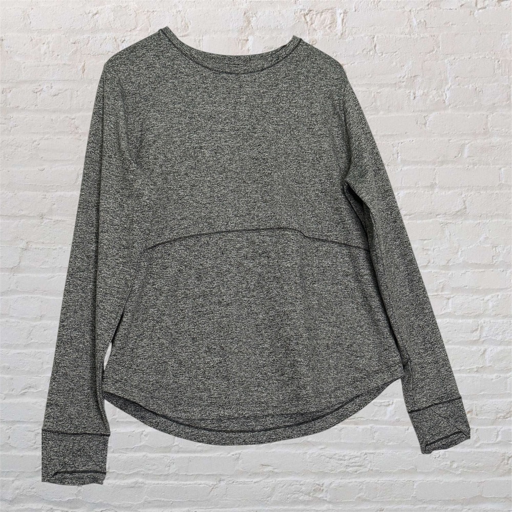 Duluth Trading Co Womens Gray Heather Long Sleeve Performance‎ Top L